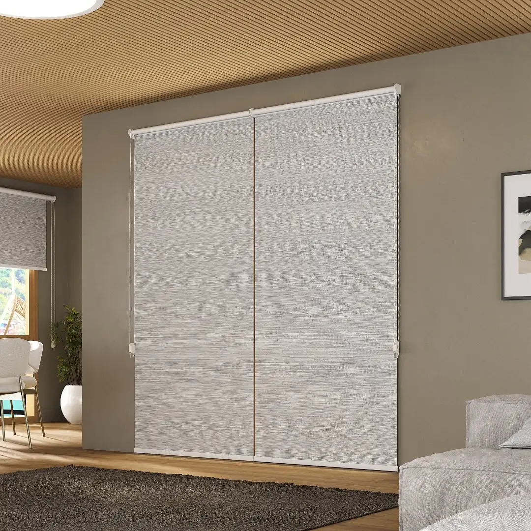 Persiana rolô tecido cinza