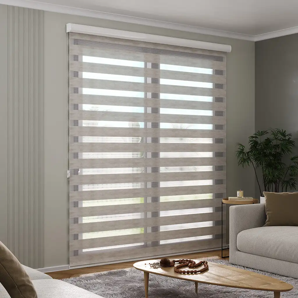 Persiana double vision bege mescla