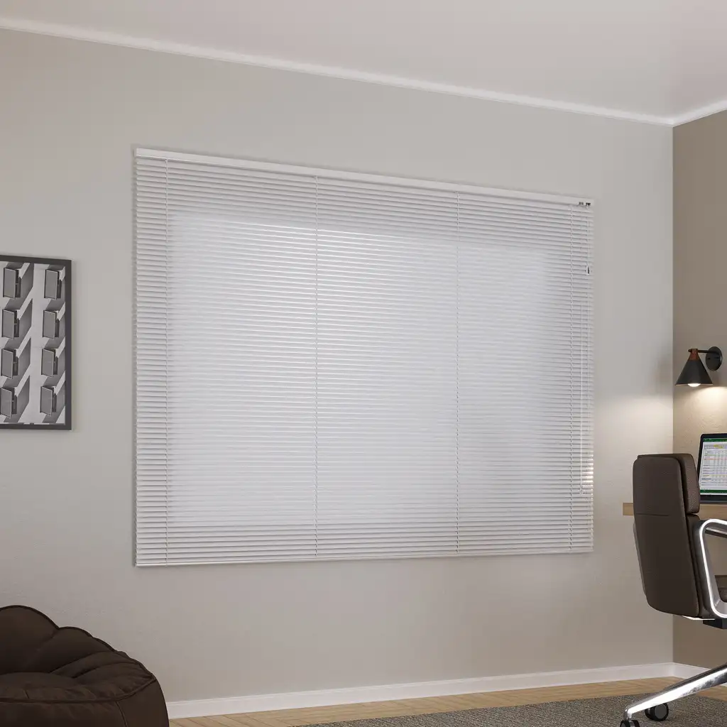 Persiana horizontal alumínio branca 25mm