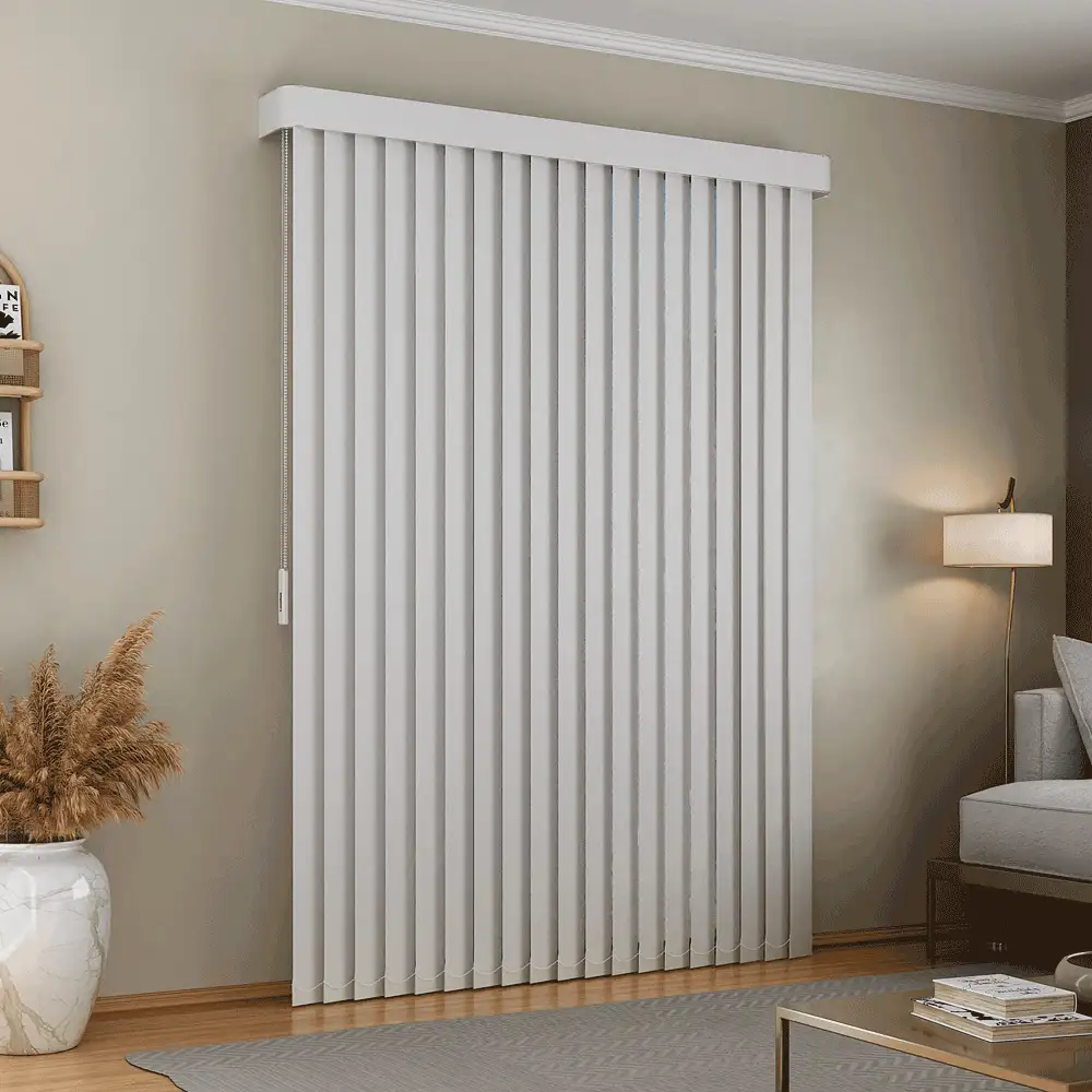 Persiana vertical tecido branca