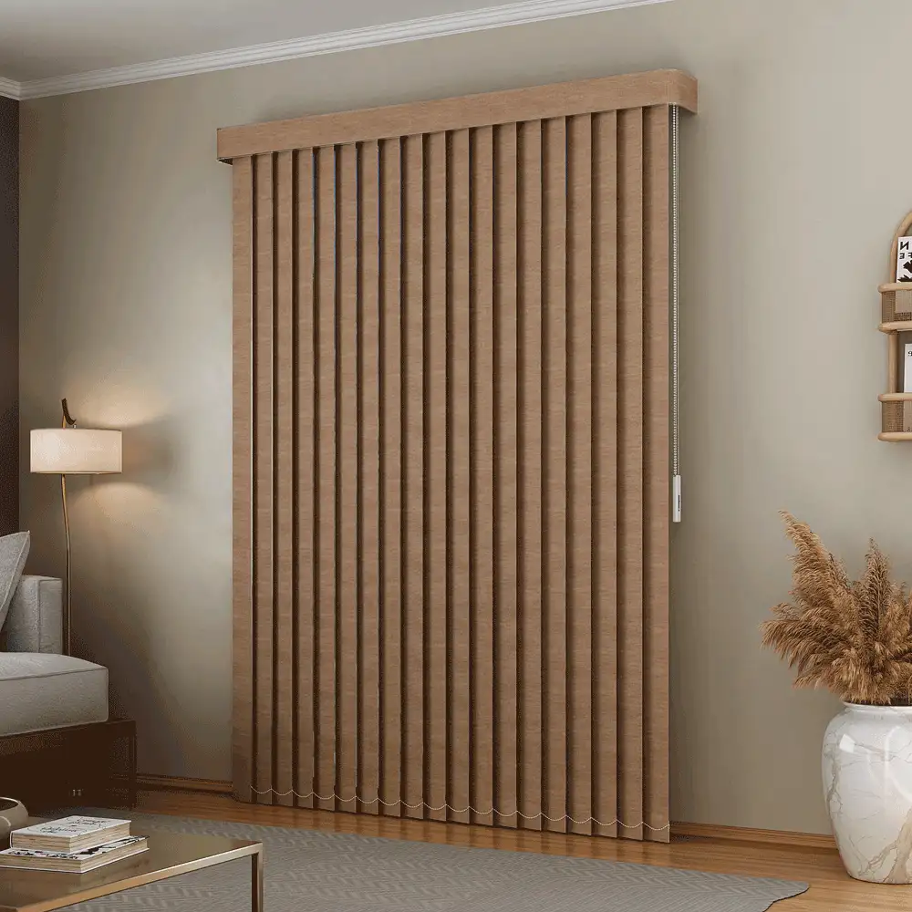 Persiana vertical blackout bege mescla