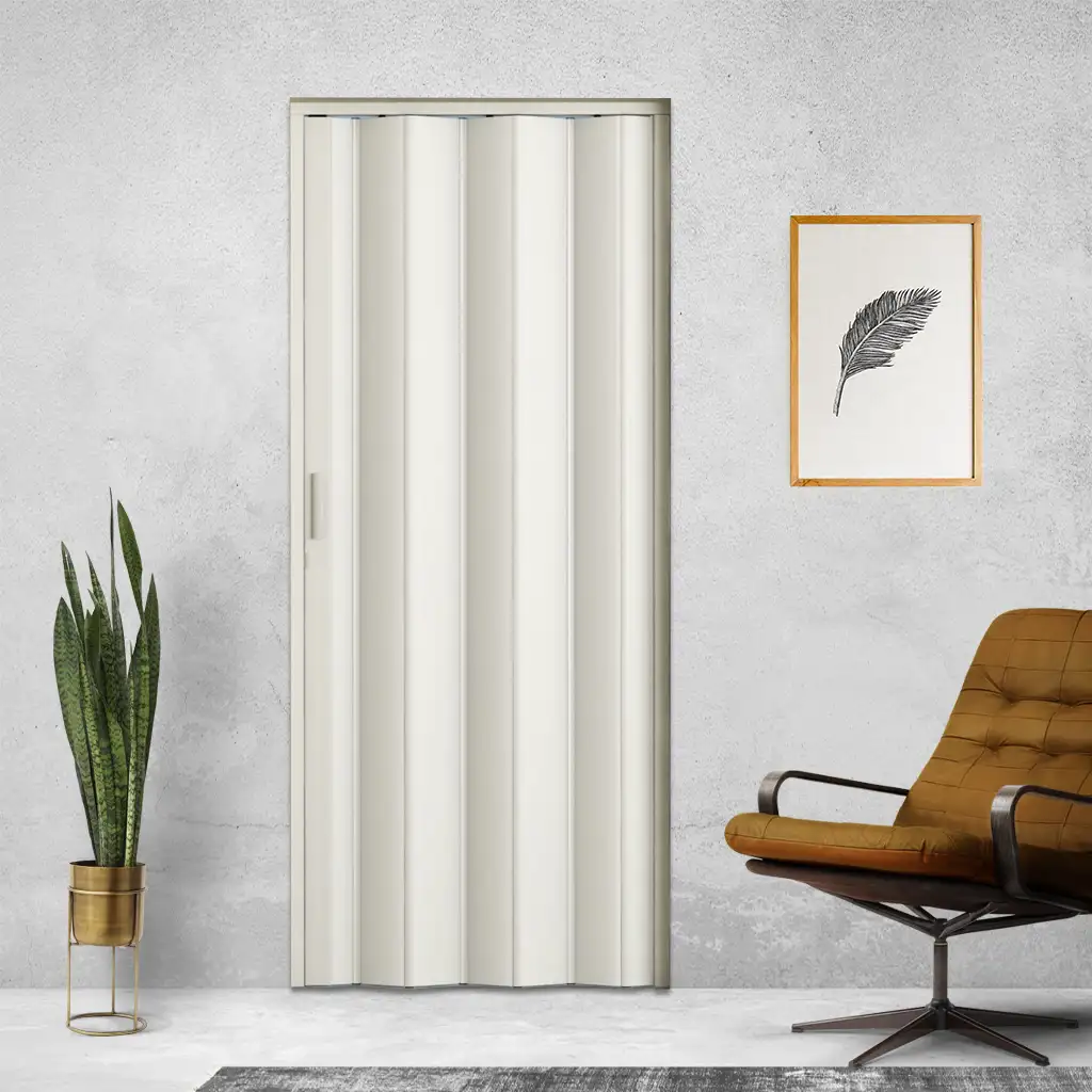 Porta sanfonada pvc branca