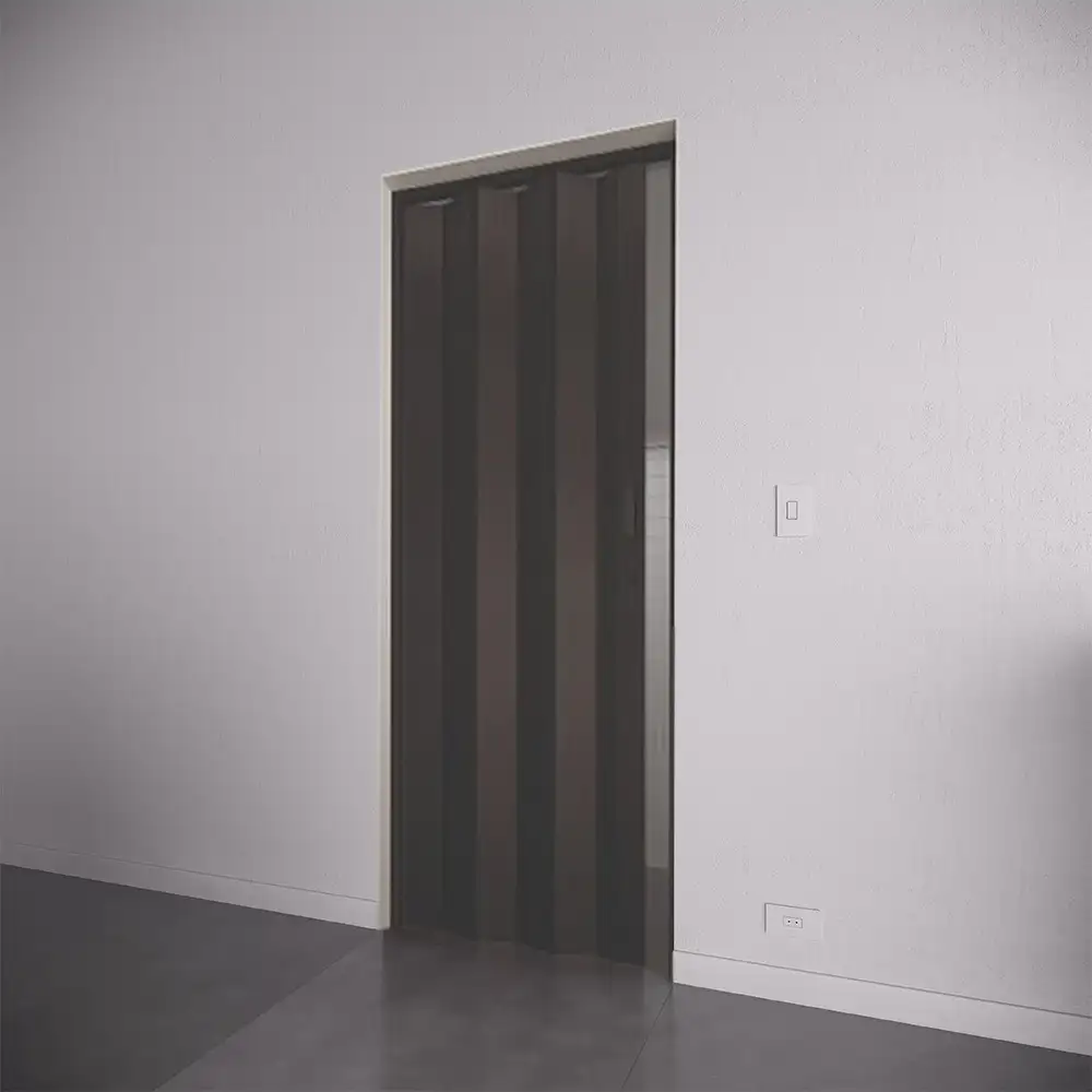 Porta sanfonada pvc preta