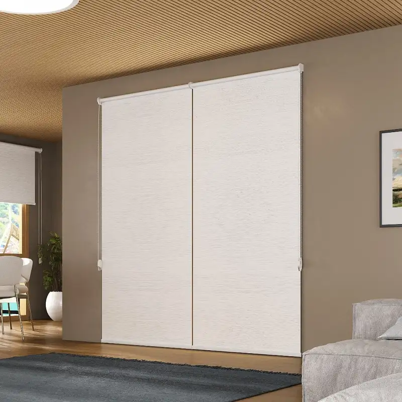 Persiana blackout com controle remoto branca