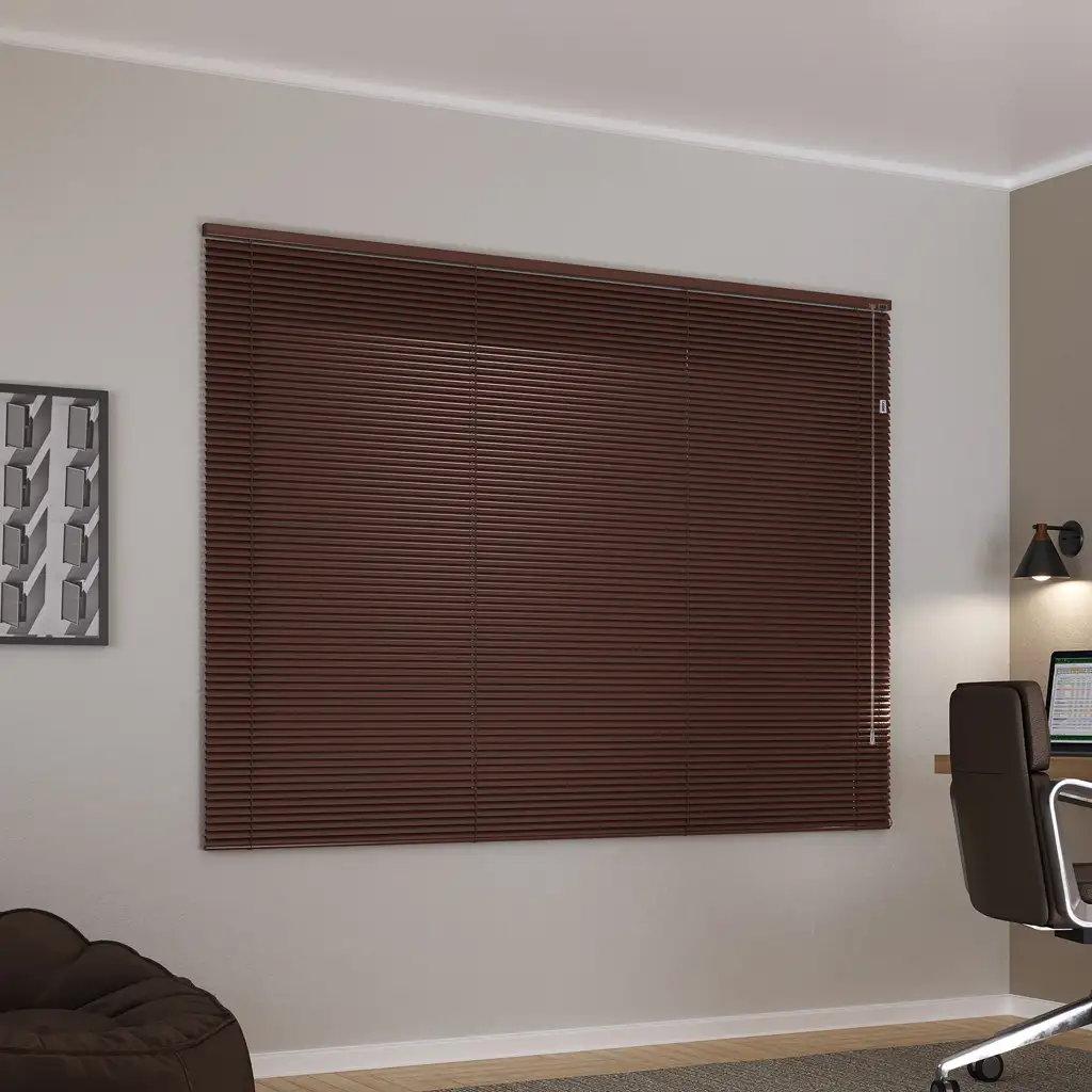 Persiana horizontal alumínio marrom 25mm