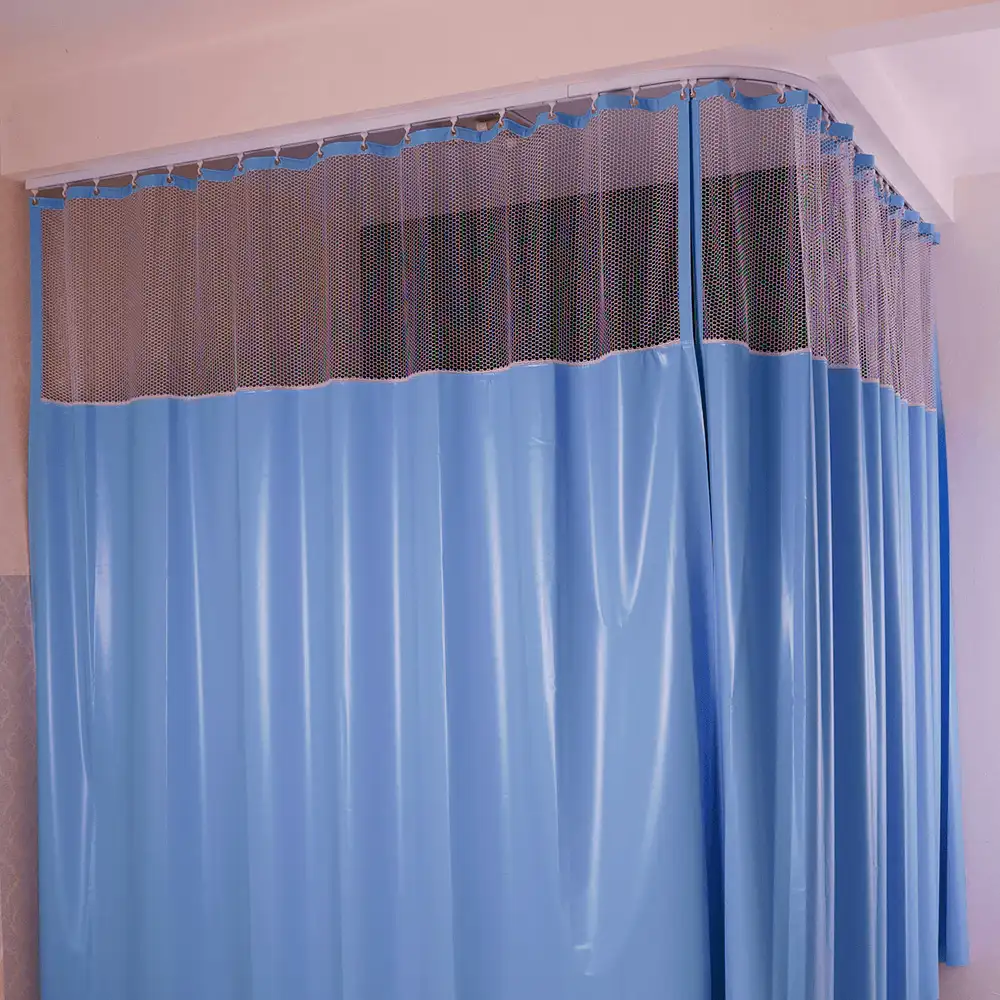 Cortina hospitalar azul L60