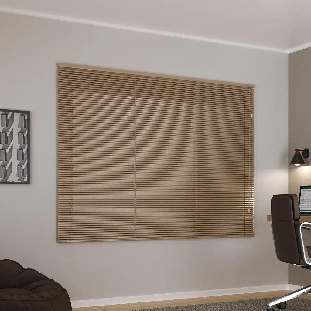 Persiana horizontal alumínio dourada 25mm