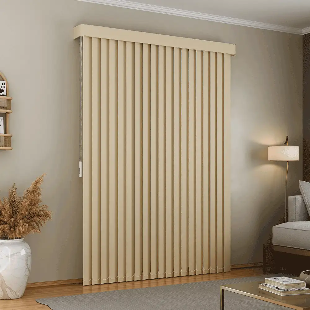 Persiana vertical tecido creme