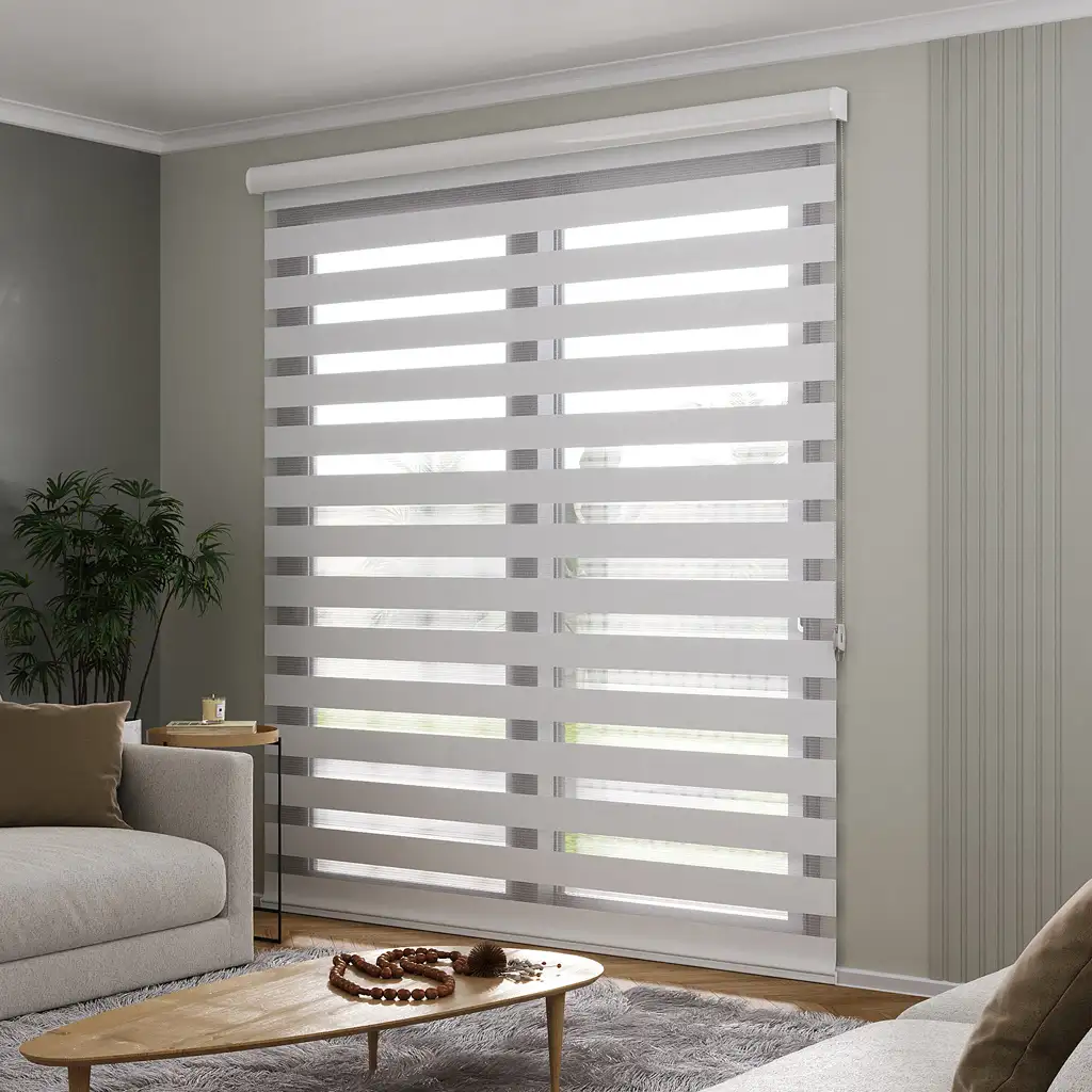 Persiana double vision semi blackout branca