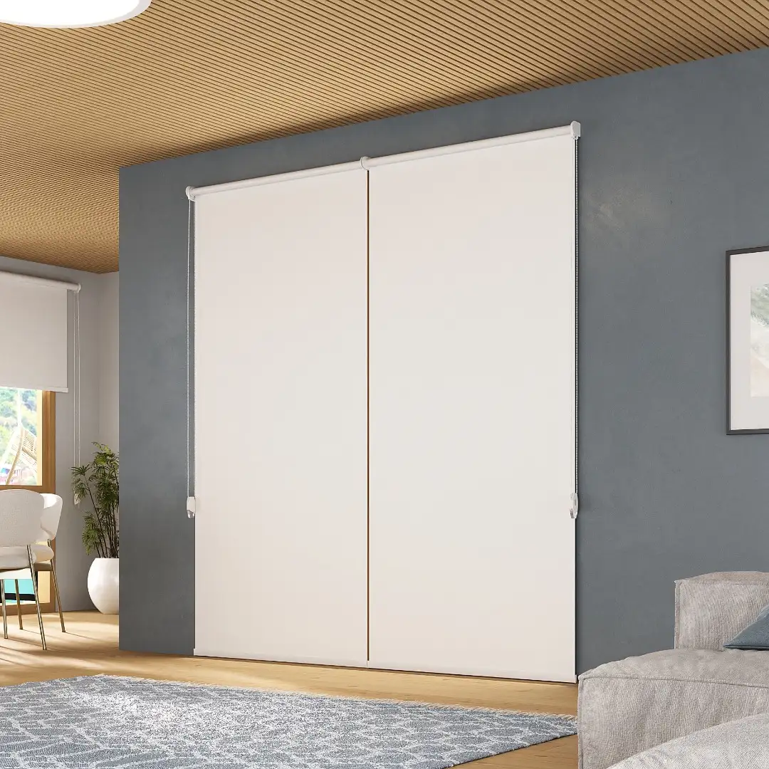 Persiana rolô blackout branca lisa