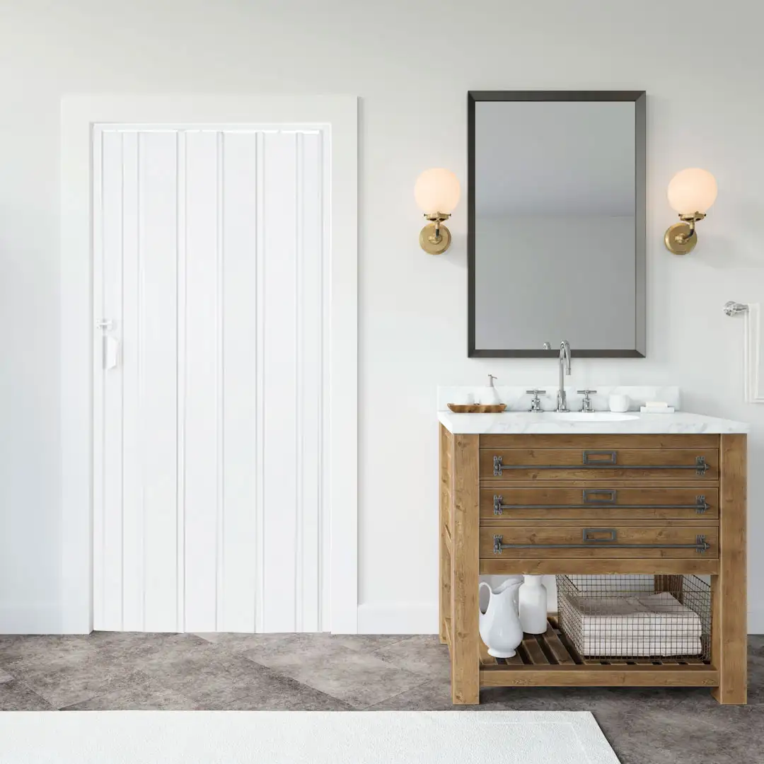 Porta sanfonada pvc branca 0,72 x 2,60