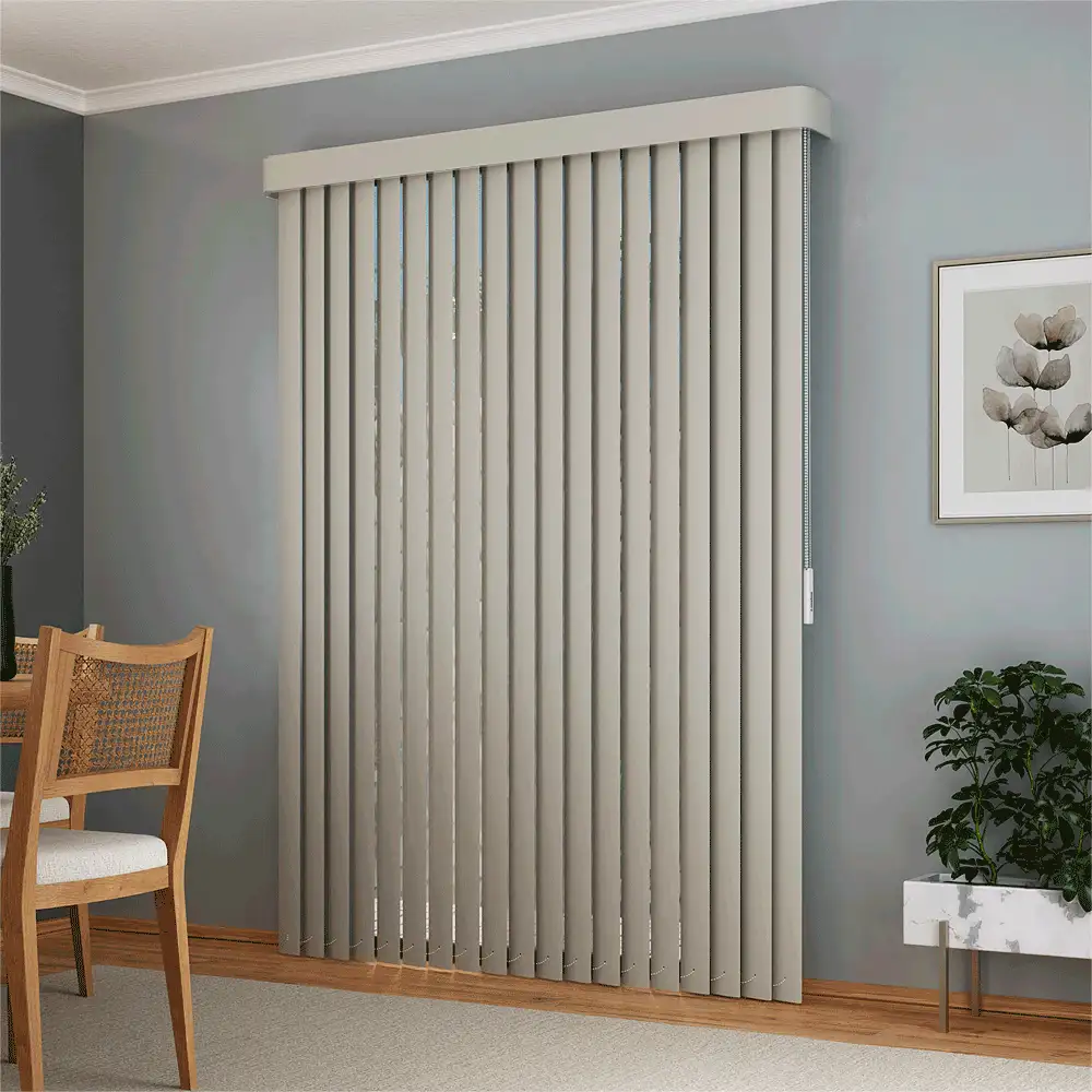 Persiana vertical pvc cinza
