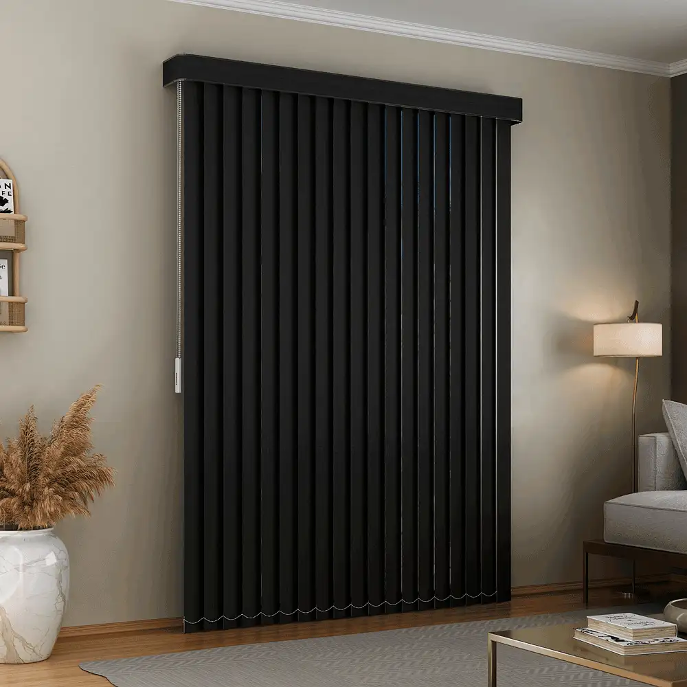 Persiana vertical tecido preta