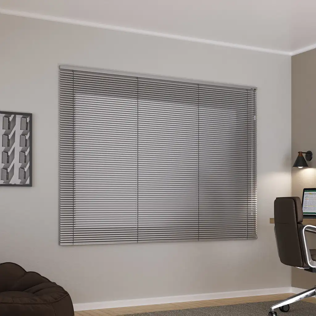 Persiana horizontal alumínio prata 25mm